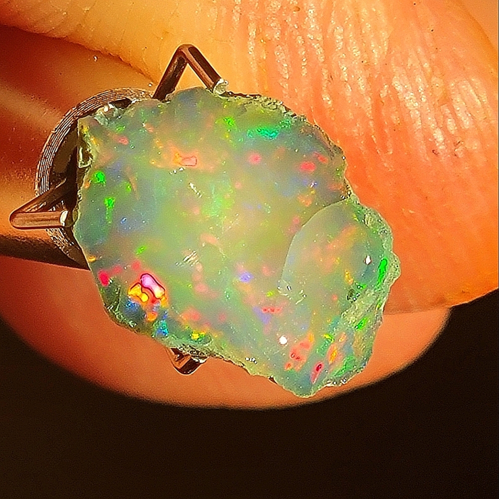 2ctw Natural Ethiopian Fire Opal Rough Umcut Umtreated Unpolished Gemstone